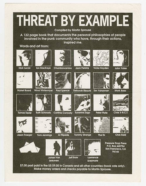 Threat By Example book announcement with a gallery of photos of contributors.