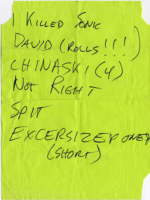 Powderburns set list