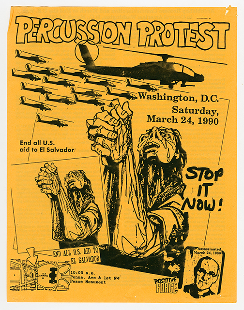 Percussion protest Flier (Front)
