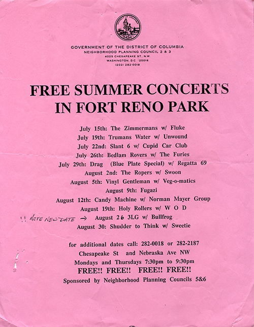 Fort Reno 1993 Flier
