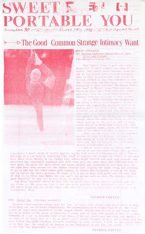 A large broadside with red ink on white paper featuring a large photograph of an ice skater posed in a catch-foot position.