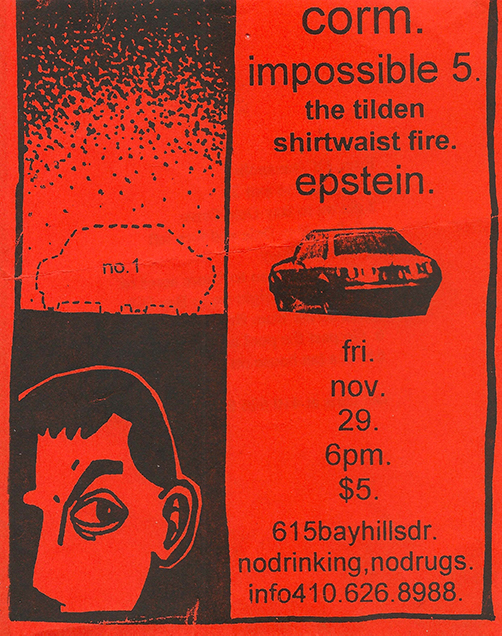 Black and red flier with illustration of a silhoutte of a sedan, a sedan to the left of the silhouette that would fit inside it, and a person with an eyebrow raised suspiciously.